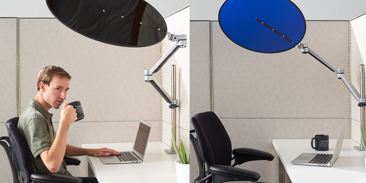 Leaf Cubicle Light Shield | Shelly Lighting